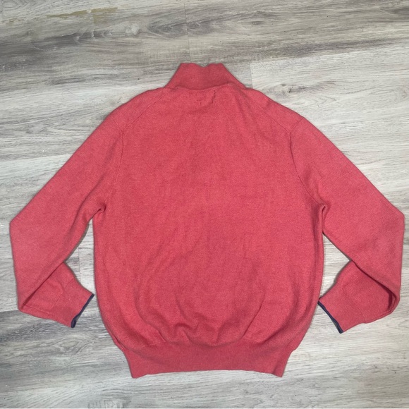Ralph Lauren Men's light red quarter Zip-Up Sweater 100% pima cotton sz XL - Picture 7 of 10